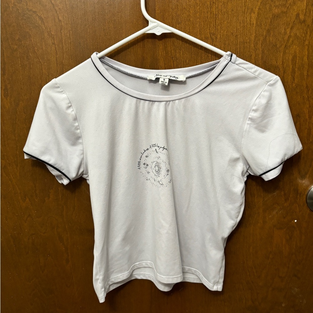 💙4/$16 Cute moon CROP TOP
